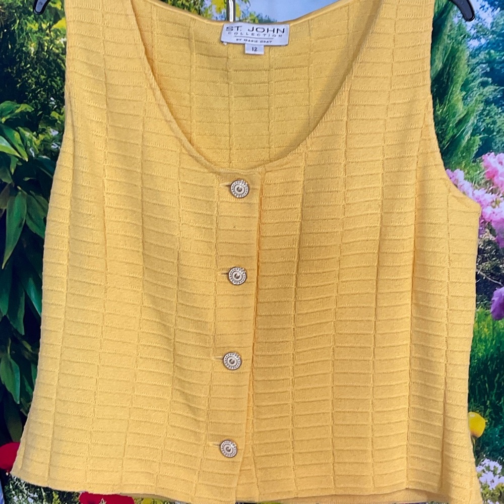 St. John Sunlit Yellow Blouse